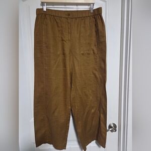 Eileen Fisher Organic Linen Wide-Leg Pants